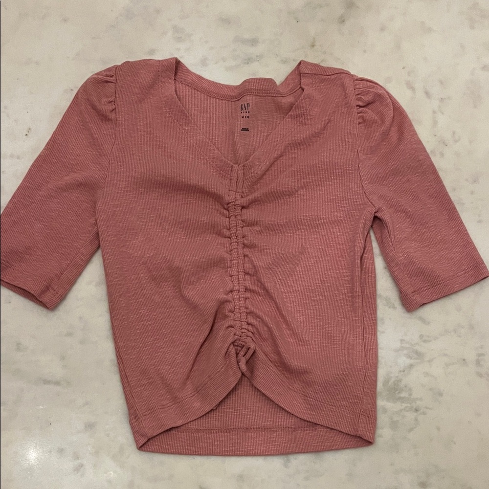 Gap Girls Dusty Pink Ruched Top